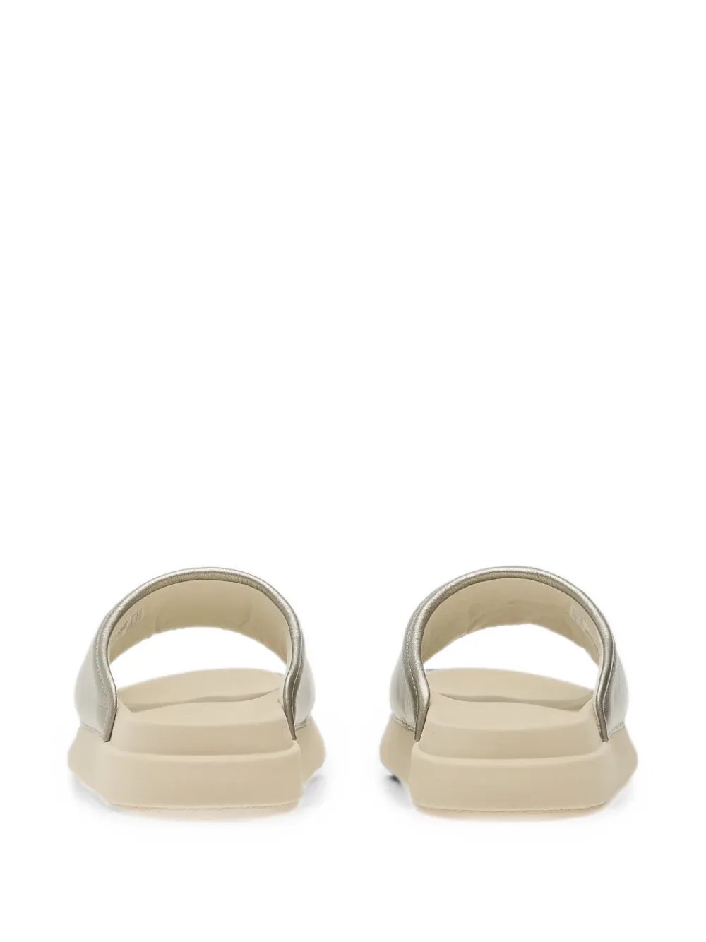 Y-3 metallic-strap logo-print slides Zilver