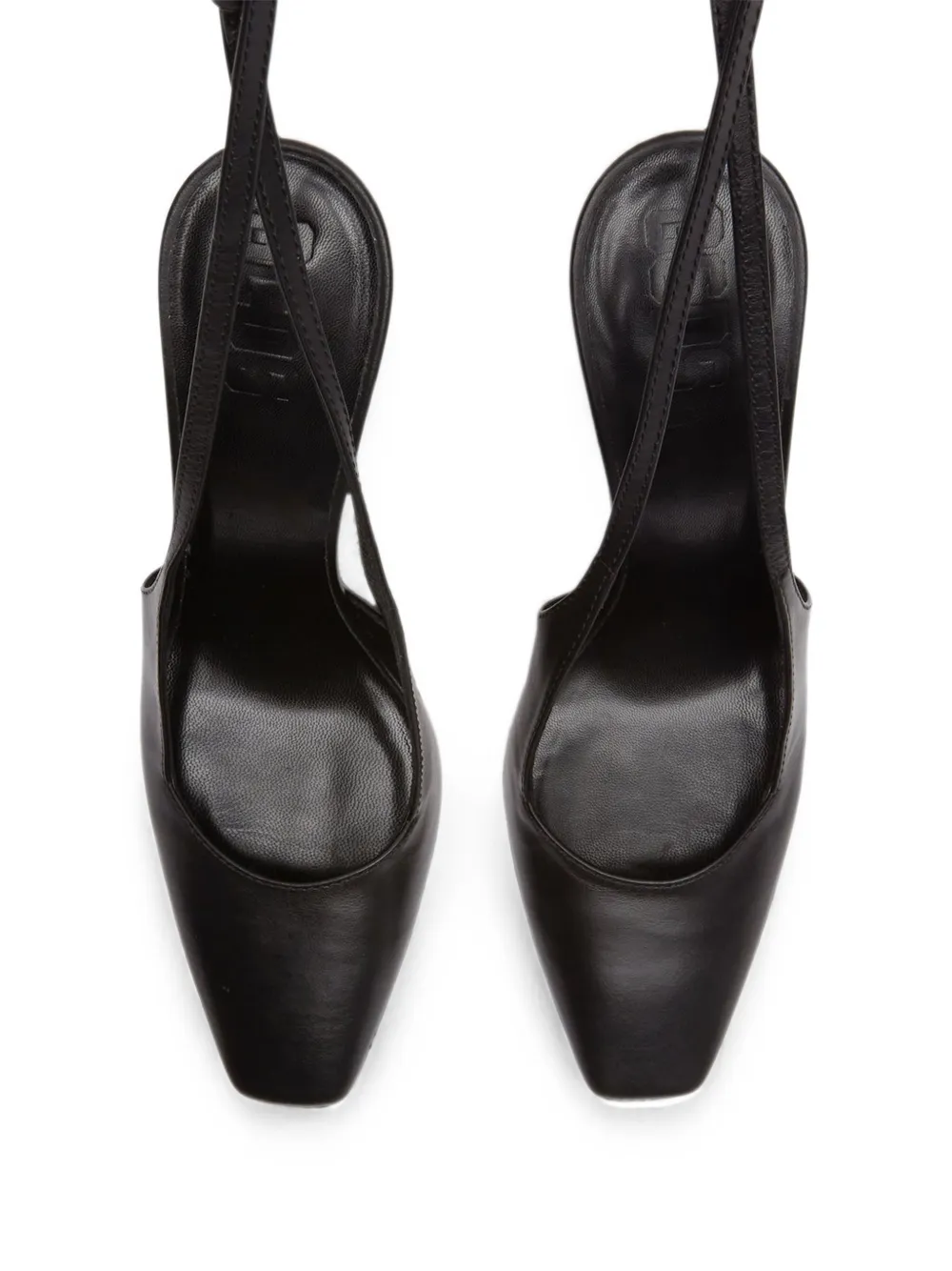 GCDS Cube-chain buckled pumps Zwart
