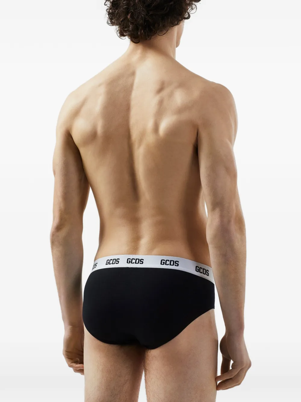 GCDS Twee slips met logoband Zwart