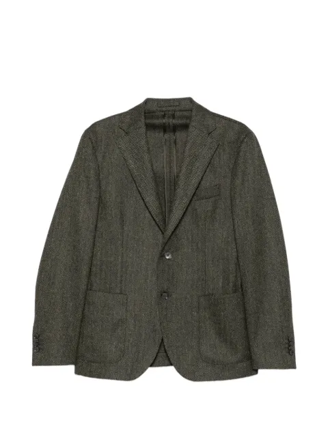Luigi Bianchi herringbone-weave notched-lapel blazer