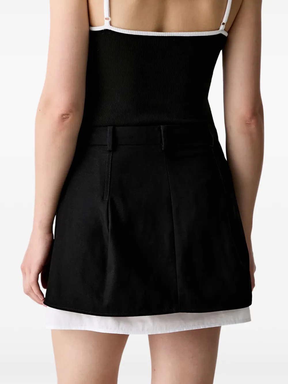 Karl Lagerfeld Jeans Gelaagde mini-rok met geborduurd logo Zwart