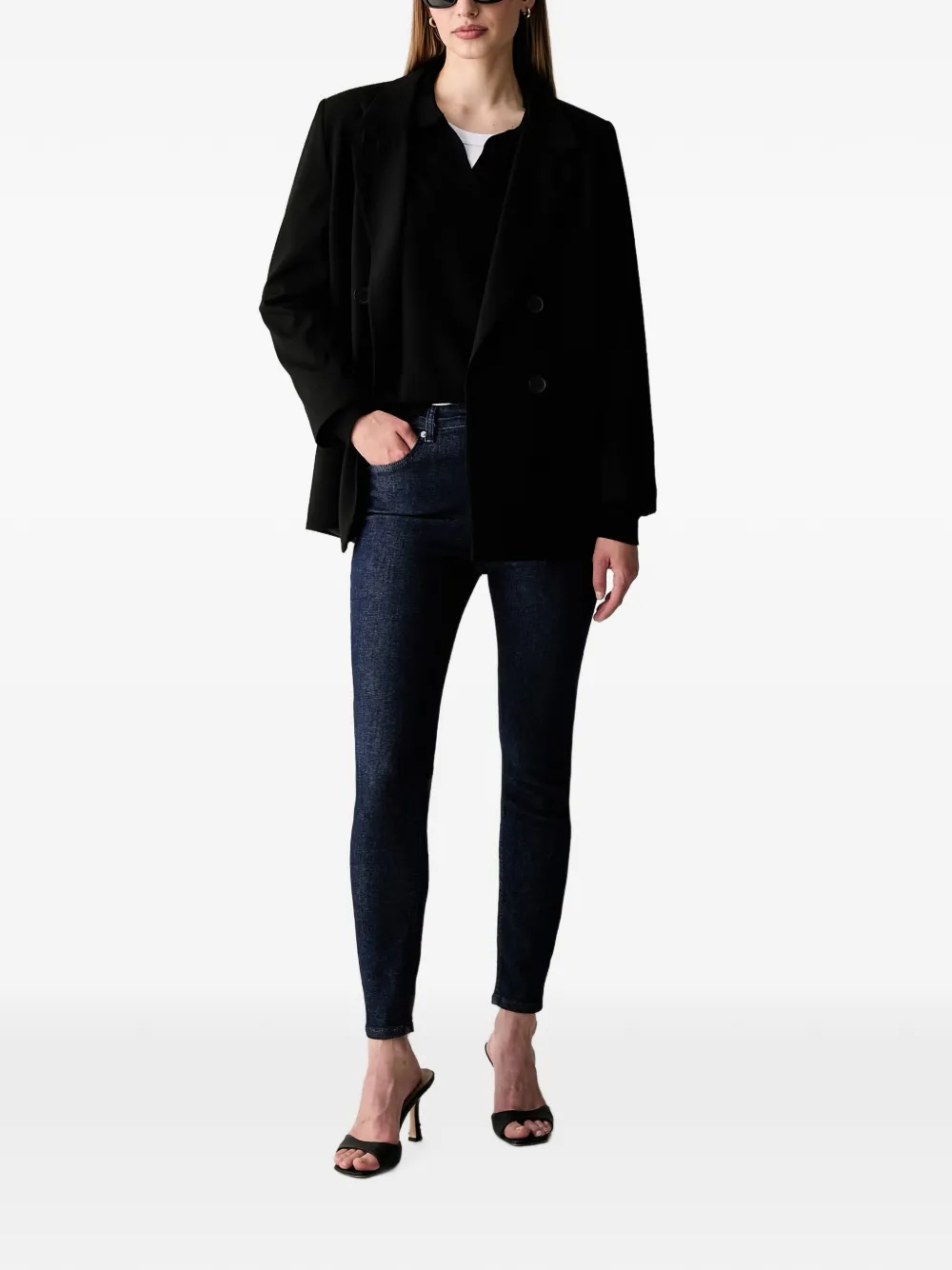 Karl Lagerfeld Jeans Sweater met geborduurd logo Zwart