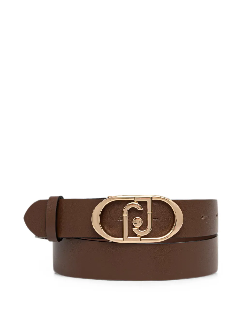 LIU JO logo-plaque leather belt - Marrone