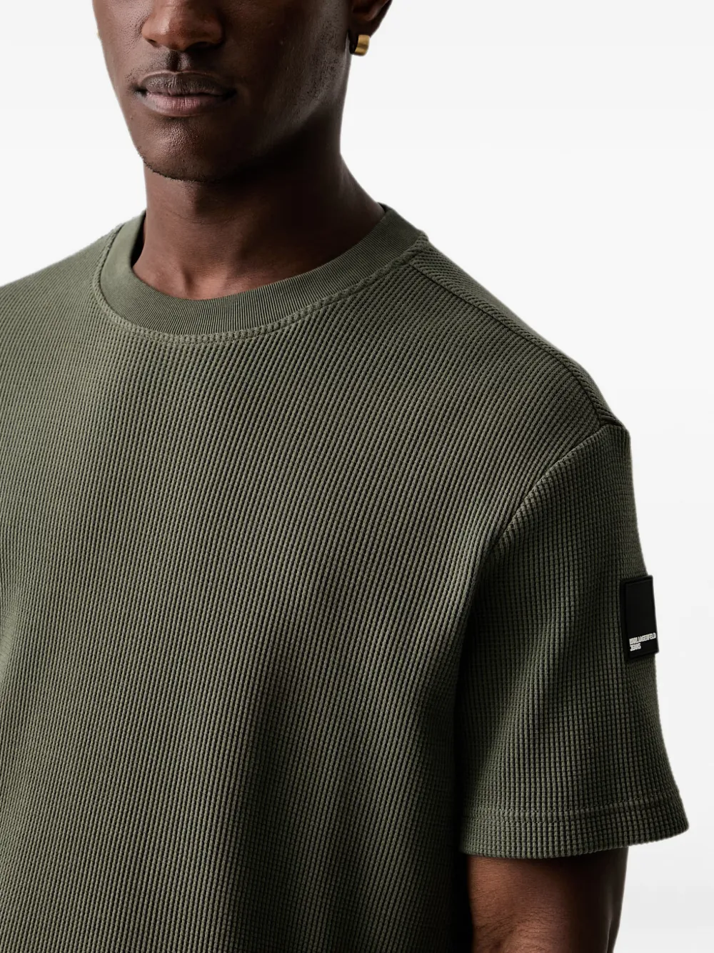 Karl Lagerfeld T-shirt met logopatch Groen