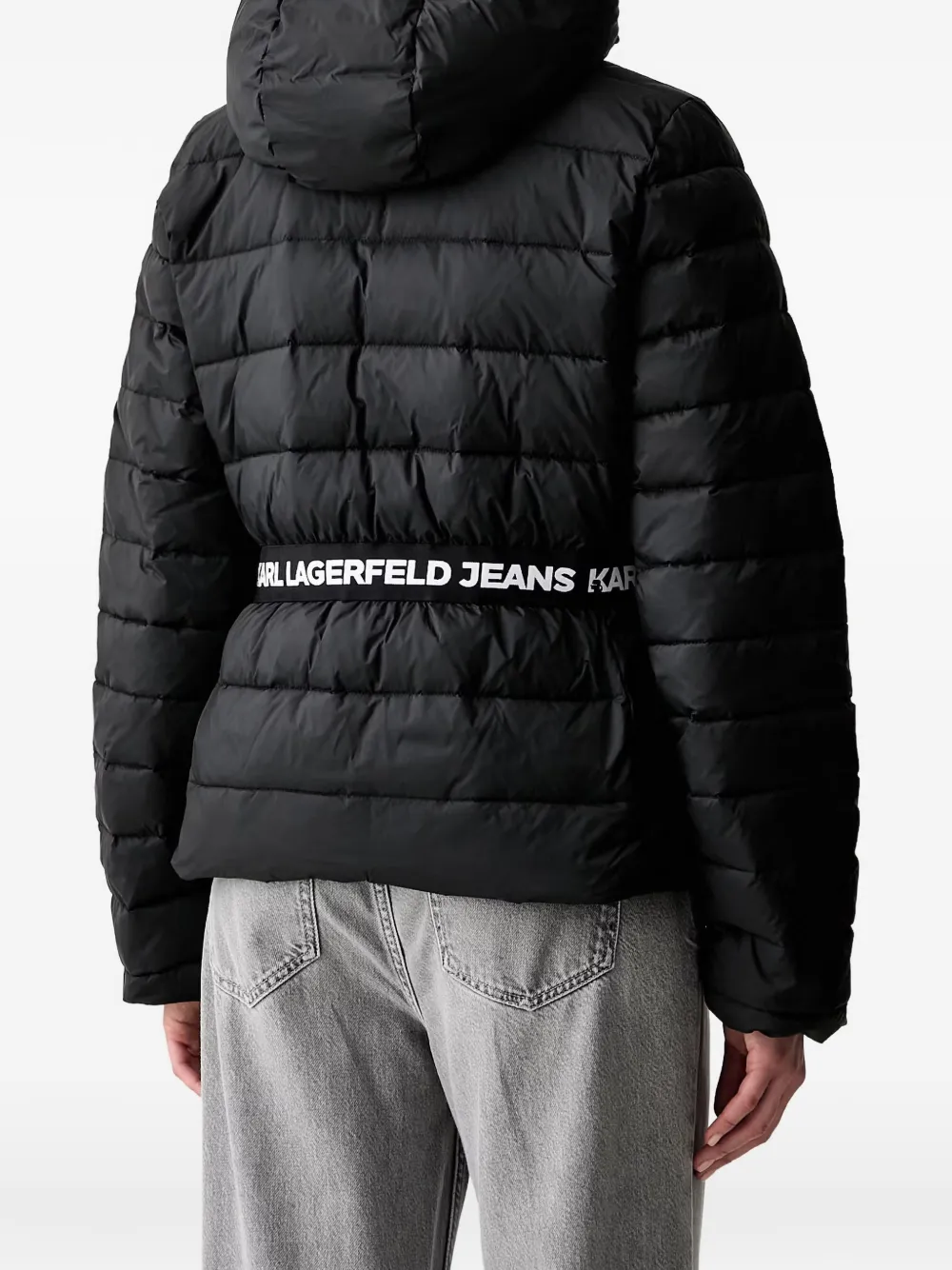Karl Lagerfeld Jeans Gevoerd jack met capuchon Zwart