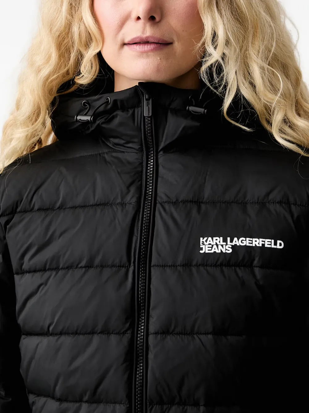 Karl Lagerfeld Jeans Gevoerd jack met capuchon Zwart