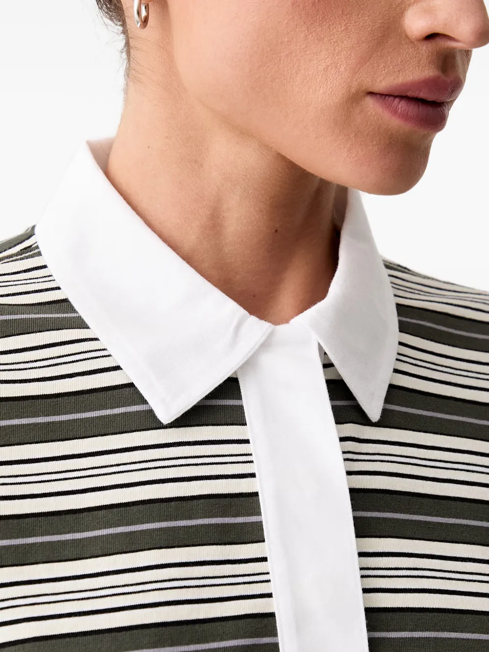 rag & bone Kelly gestreept katoenen poloshirt met lange mouwen Groen