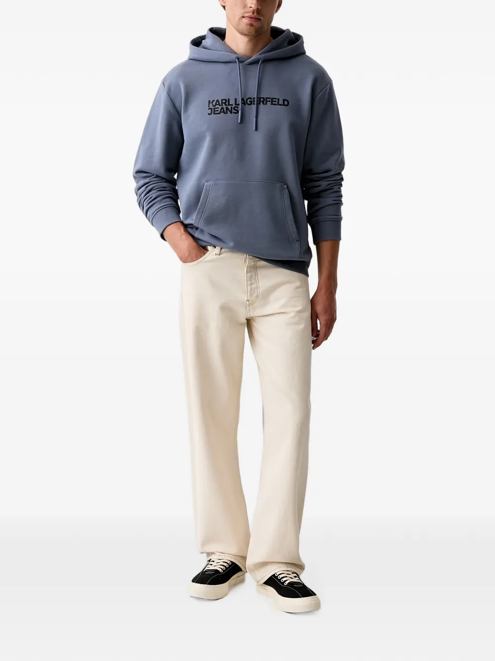 Karl Lagerfeld Jeans Hoodie met logoprint Blauw