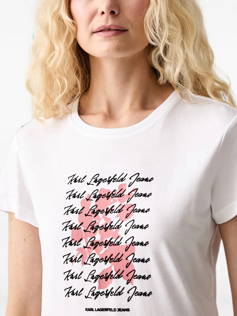 Karl Lagerfeld Jeans T-shirt met logoprint Wit