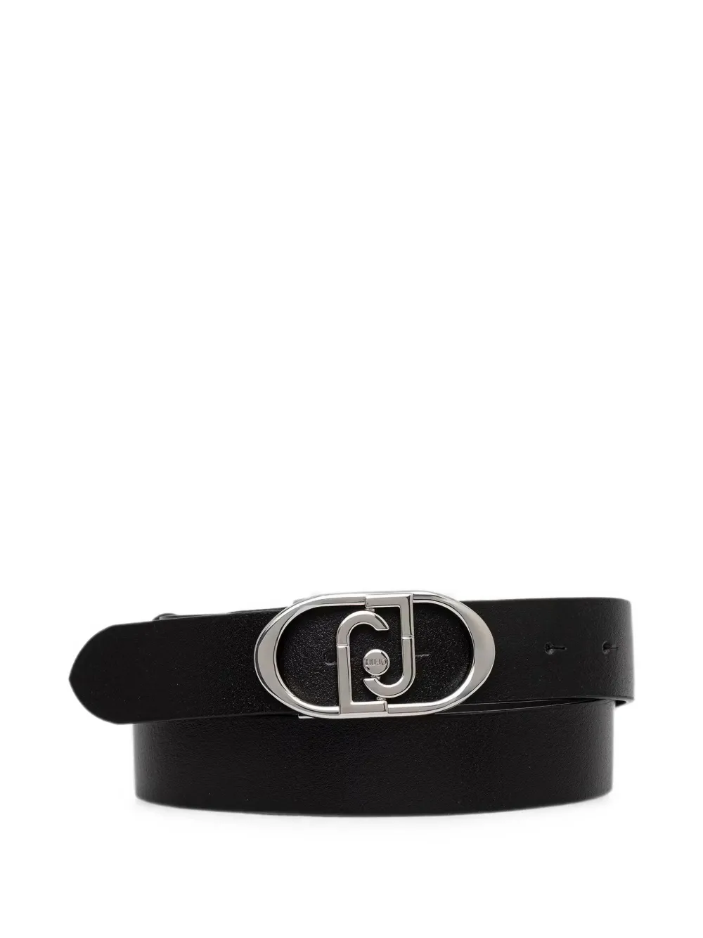 LIU JO logo-plaque leather belt - Nero