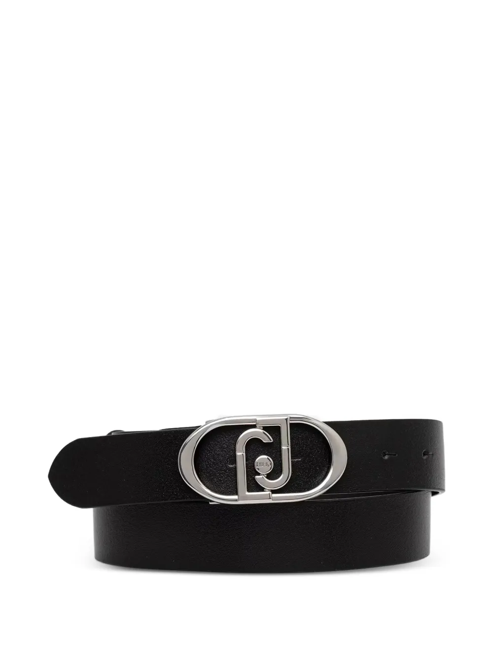 LIU JO logo-plaque leather belt - Nero