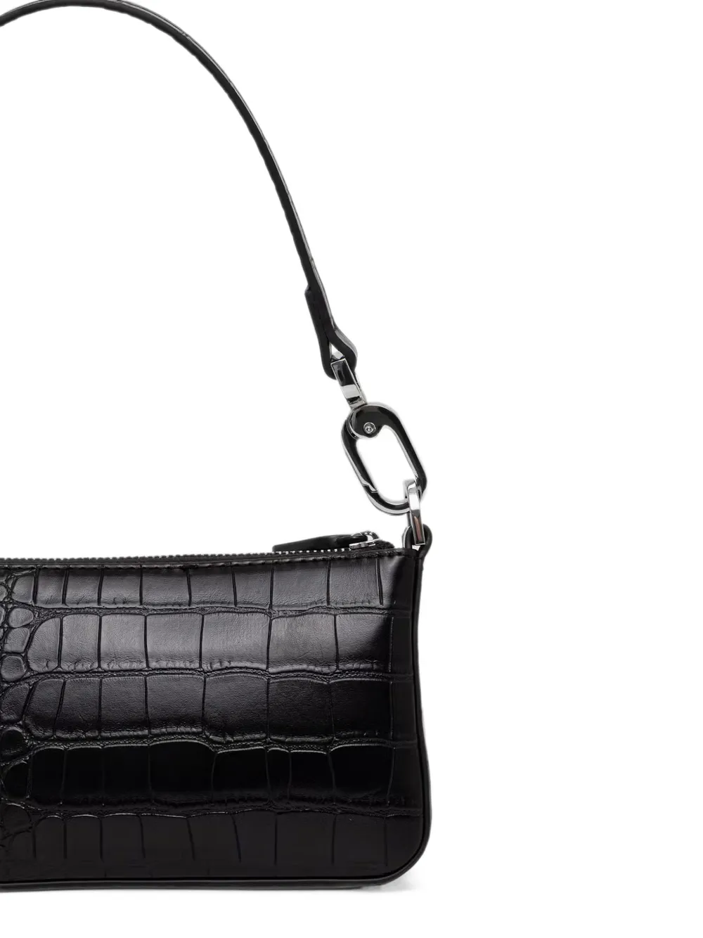 Karl Lagerfeld Jeans crocodile-effect clutch bag Zwart