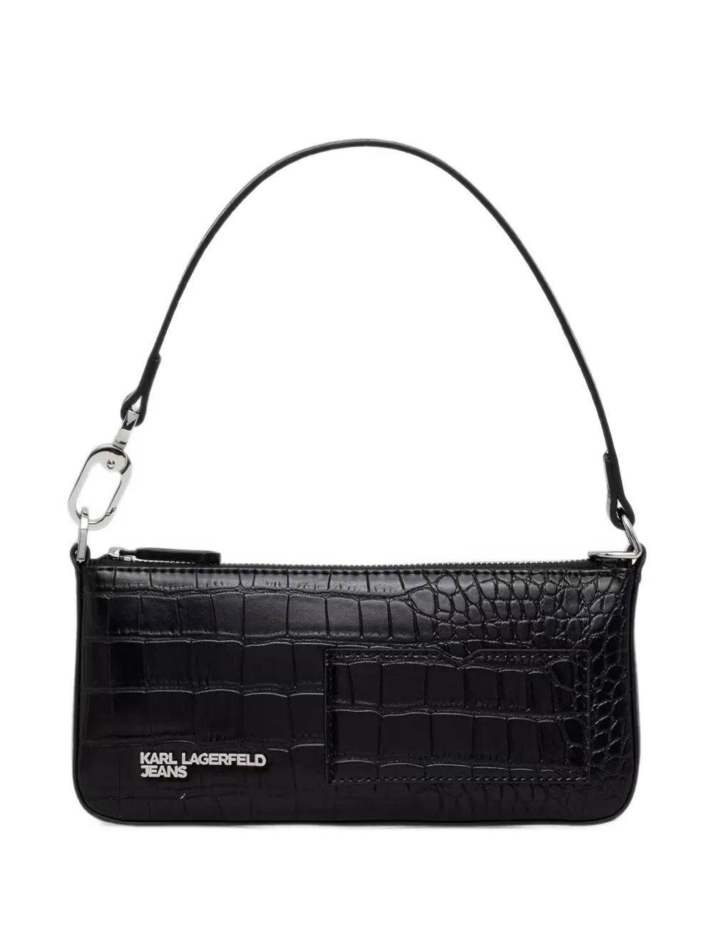 Karl Lagerfeld Jeans crocodile-effect clutch bag - Nero