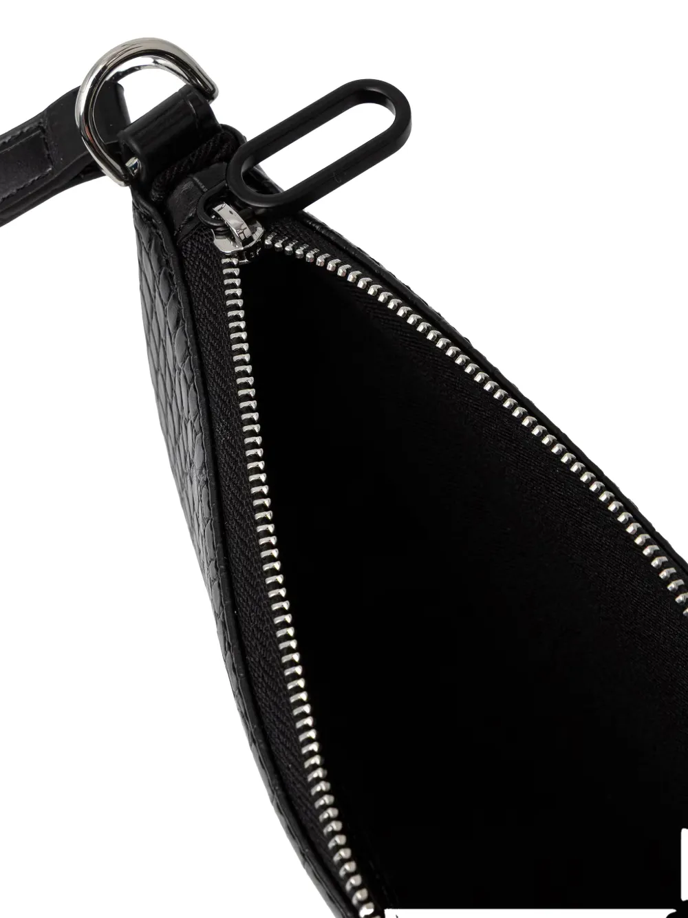 Karl Lagerfeld Jeans crocodile-effect clutch bag Zwart