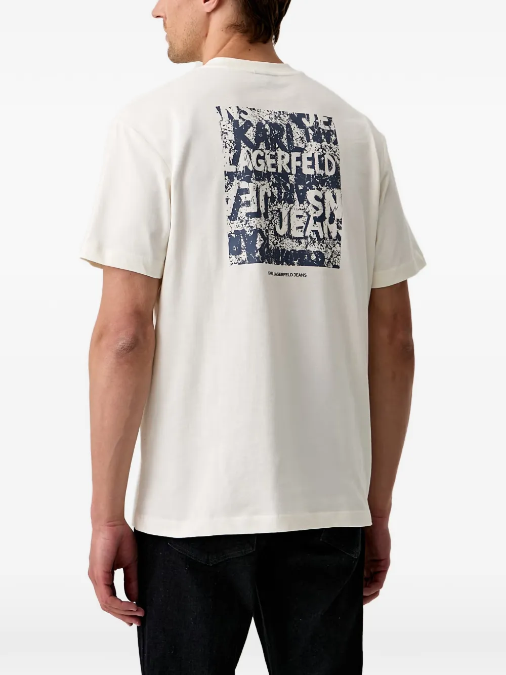 Karl Lagerfeld Jeans T-shirt met logoprint Beige
