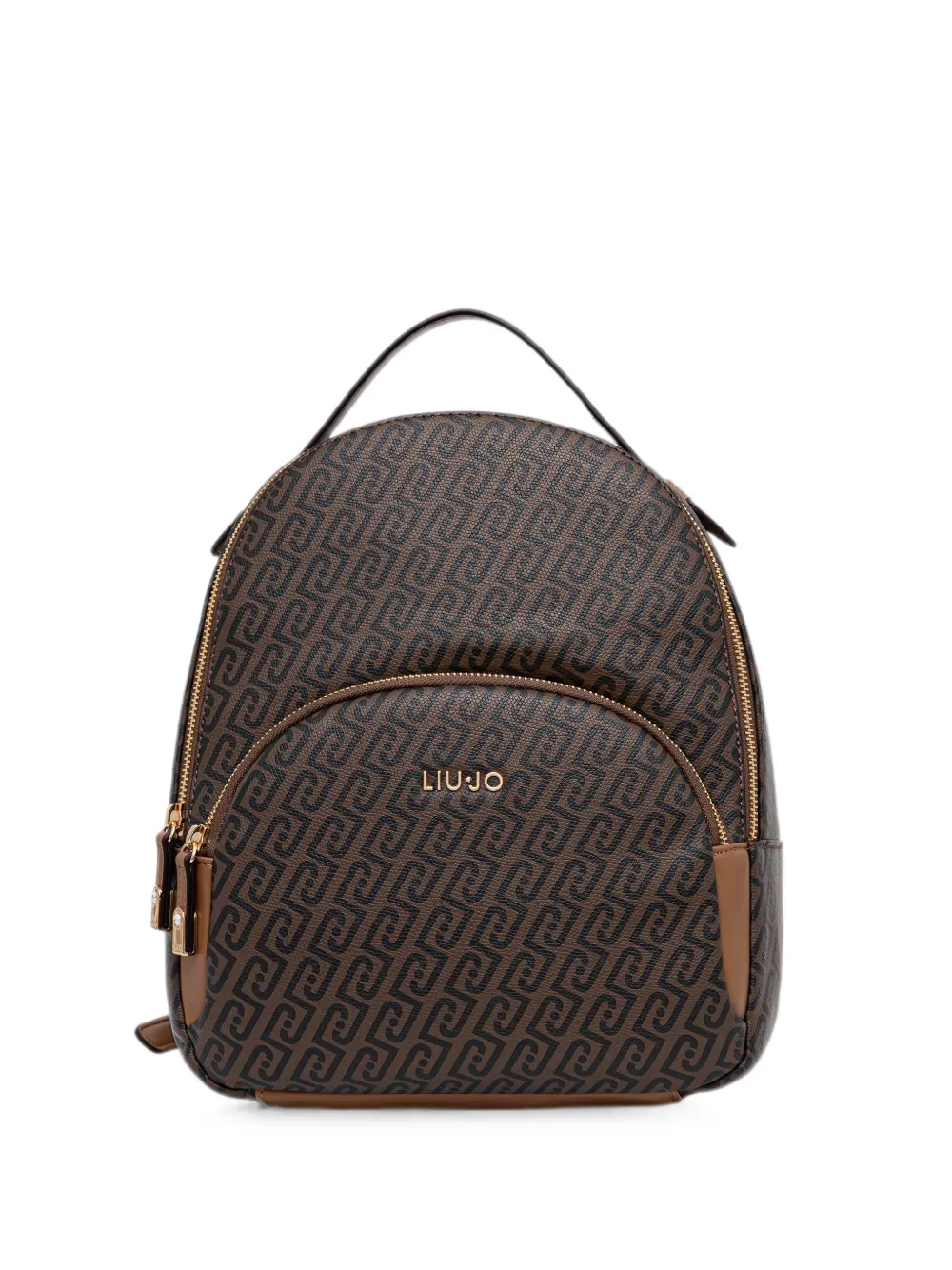 LIU JO monogram-print backpack - Marrone