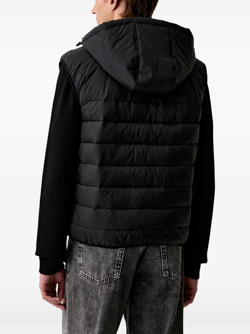 Karl Lagerfeld Jeans Bodywarmer met capuchon Zwart