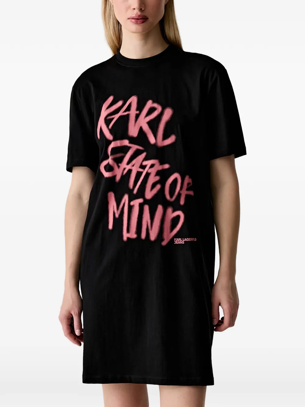 Karl Lagerfeld Jeans slogan-print T-shirt mini dress