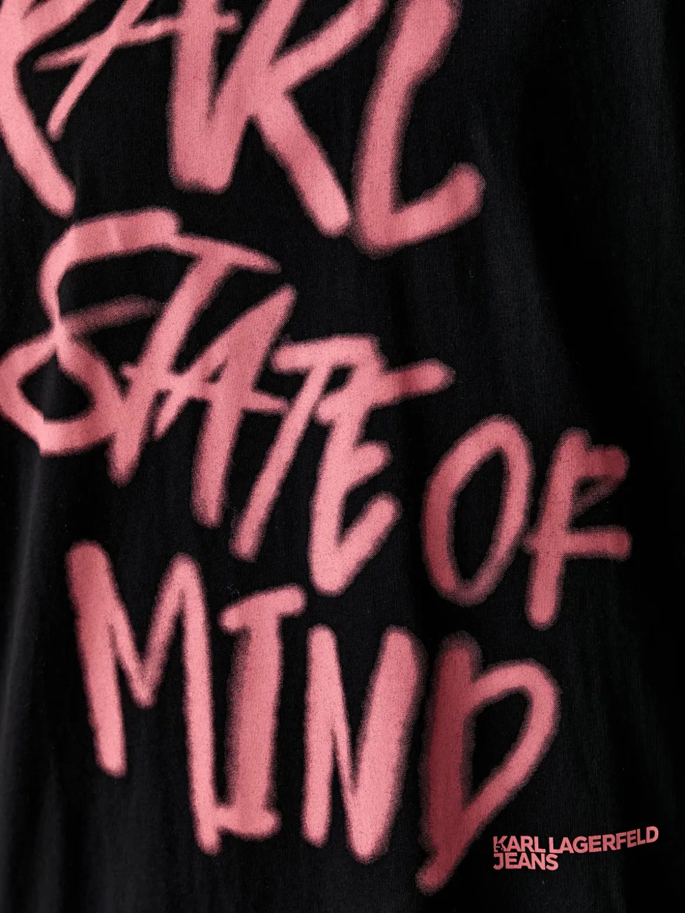 Karl Lagerfeld Jeans T-shirtjurk met tekst Zwart