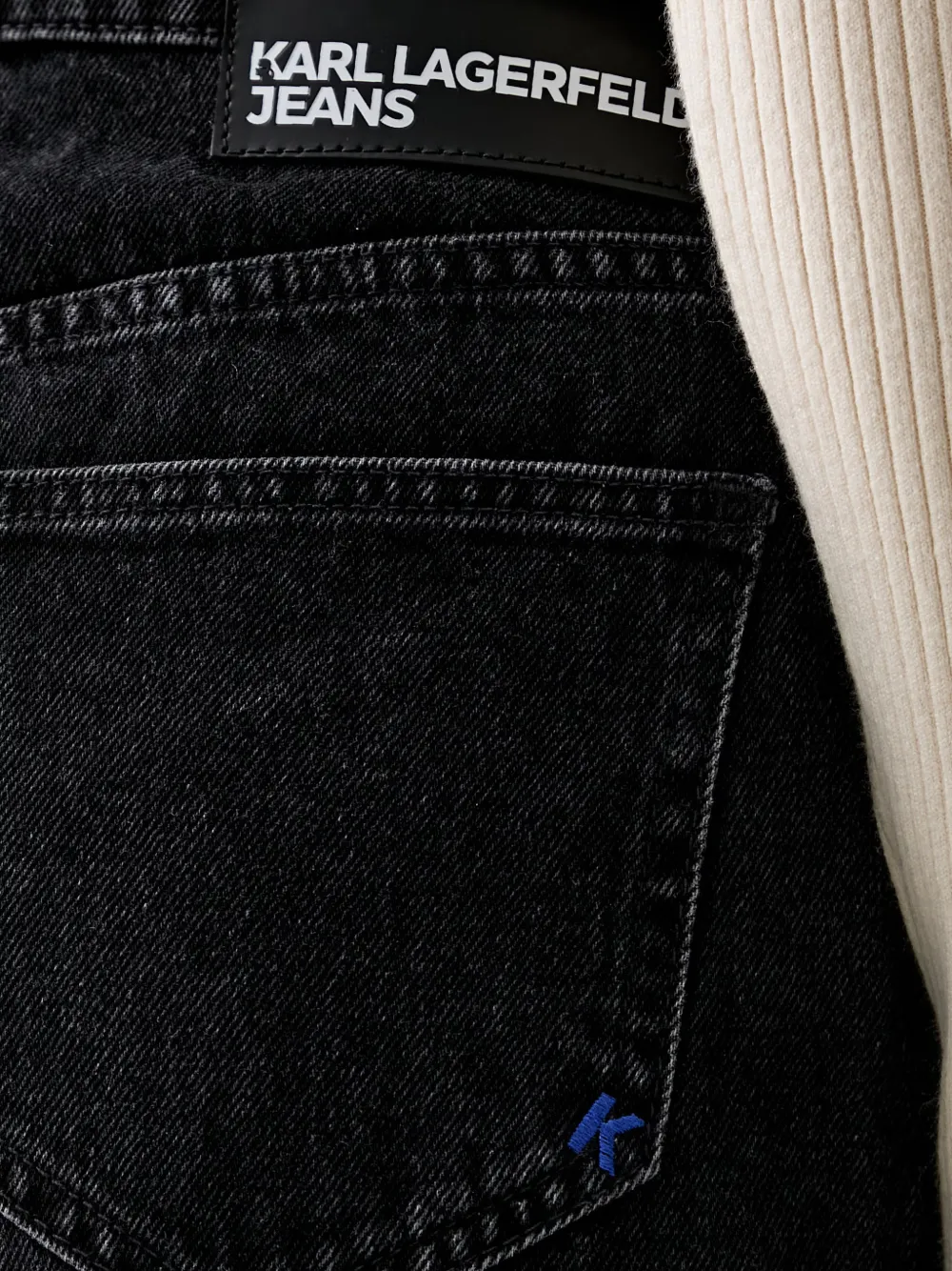 Karl Lagerfeld Jeans Flared jeans met naad-detail Zwart