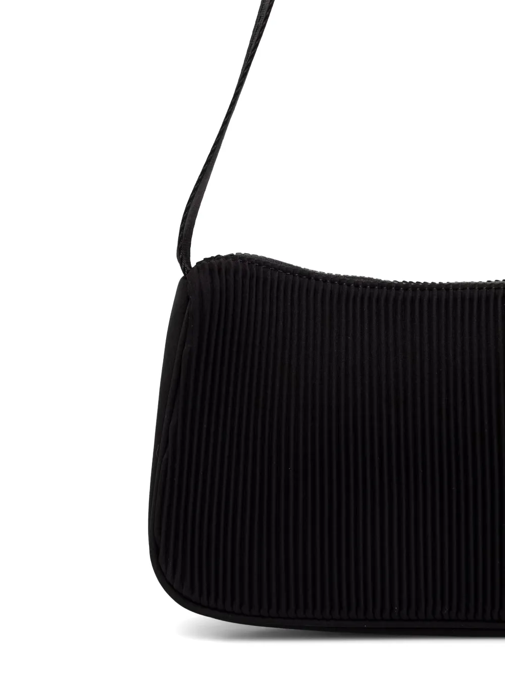 Karl Lagerfeld Jeans logo-patch plissé shoulder bag Zwart