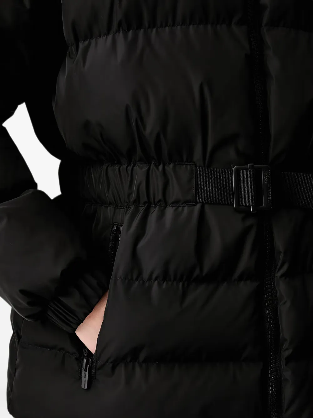 Karl Lagerfeld Jeans Donsjack met ceintuur Zwart