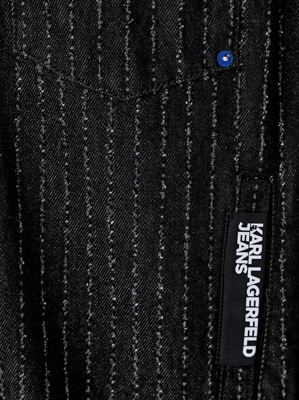 Karl Lagerfeld Jeans Mouwloos jack met krijtstreep-patroon Zwart