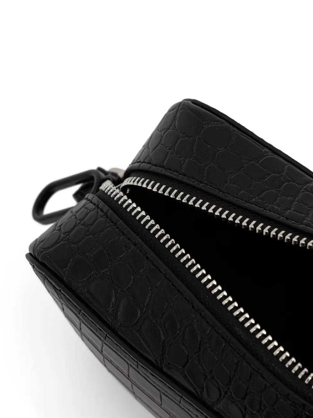 Karl Lagerfeld Jeans croc-effect logo-print shoulder bag Zwart