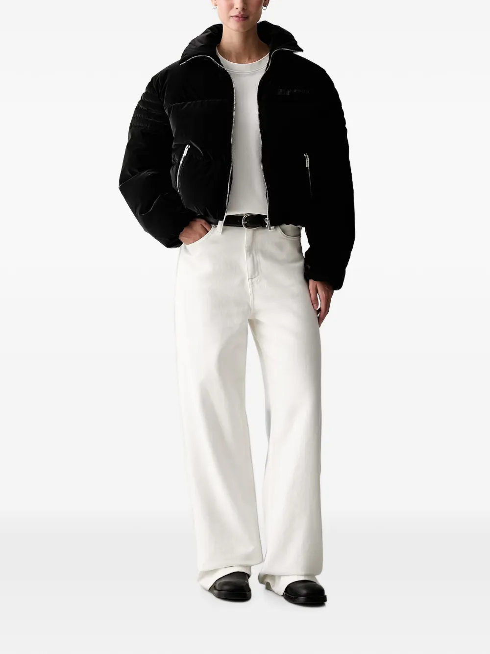 Karl Lagerfeld Jeans Fluwelen donsjack Zwart