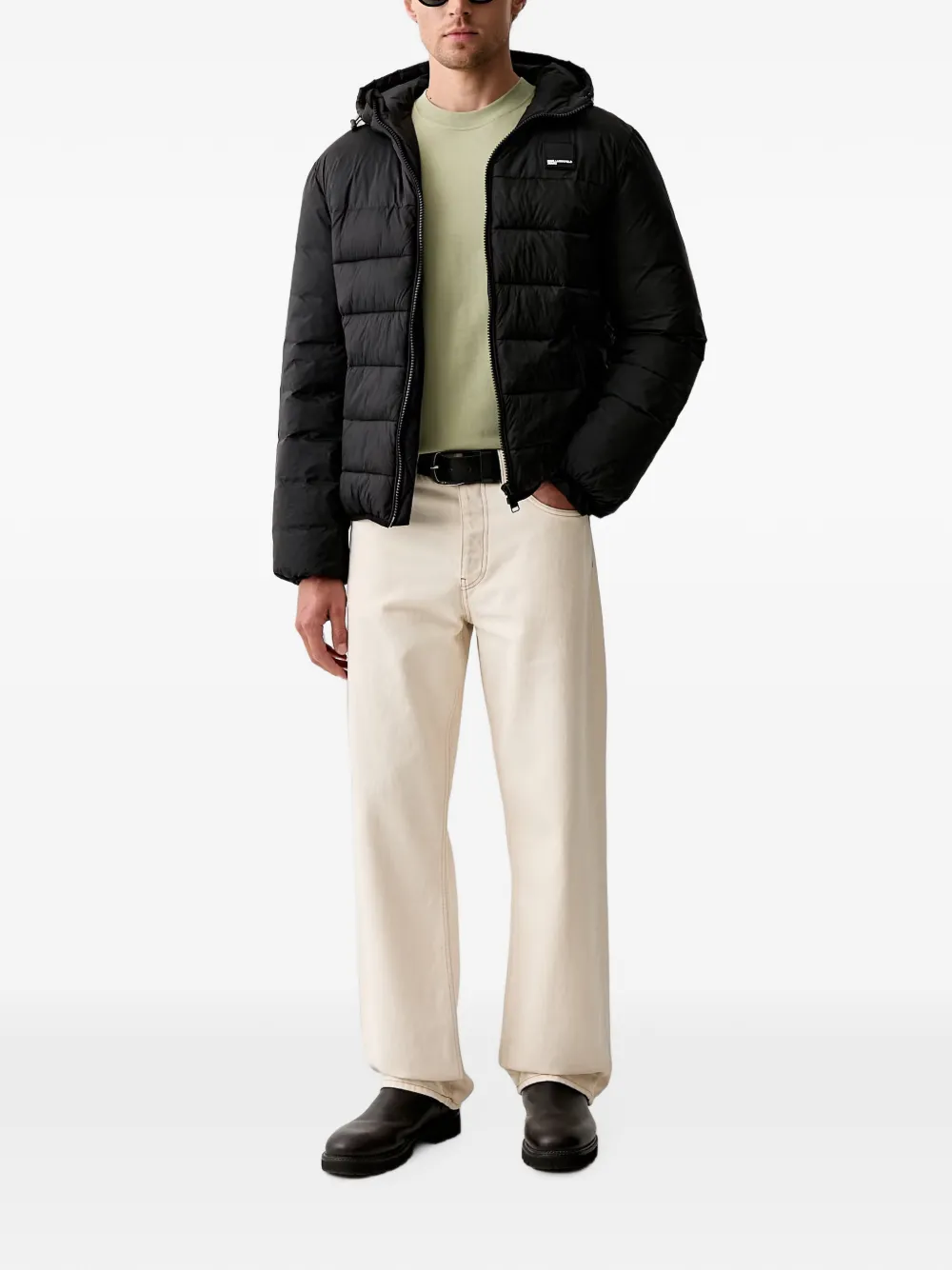 Karl Lagerfeld Jeans Gevoerd jack met capuchon Zwart