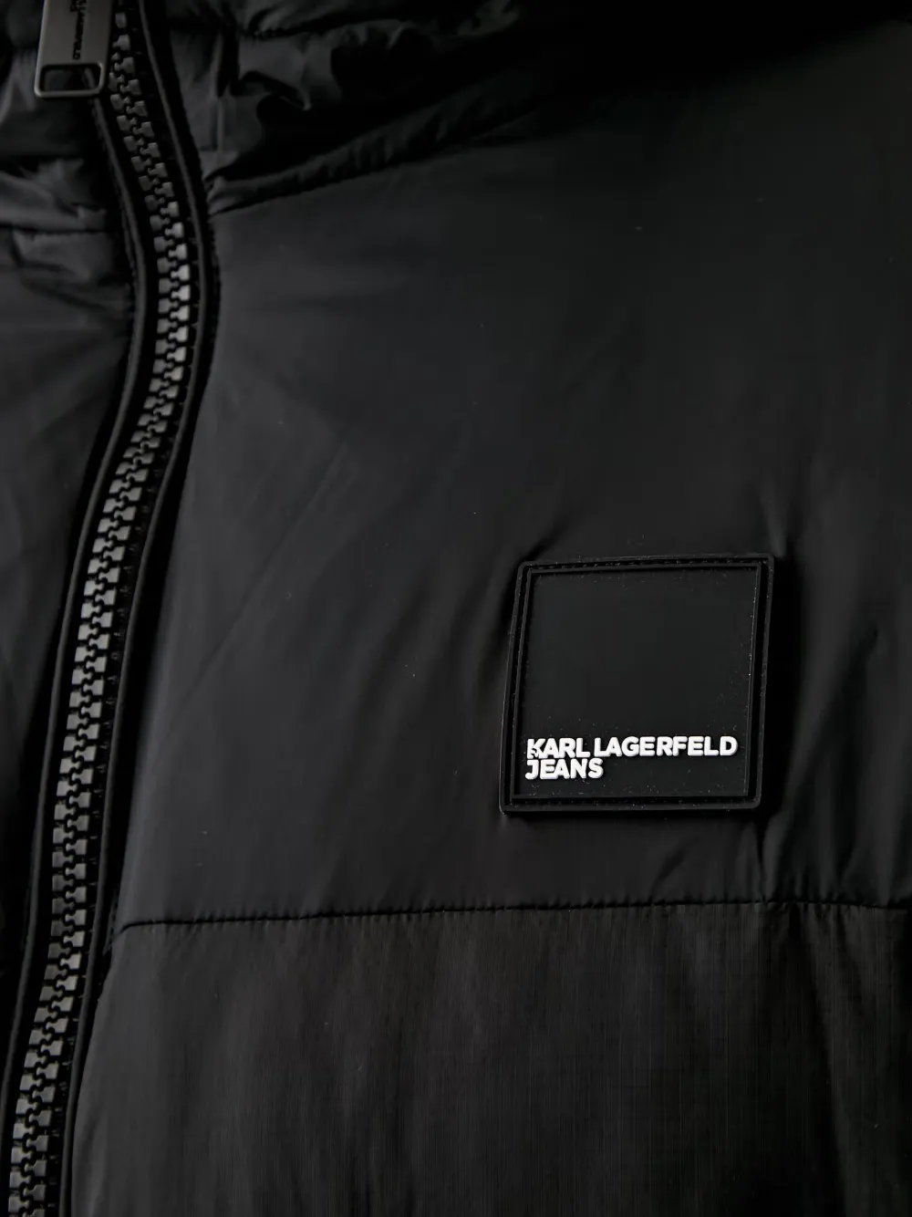 Karl Lagerfeld Jeans Gevoerd jack met capuchon Zwart
