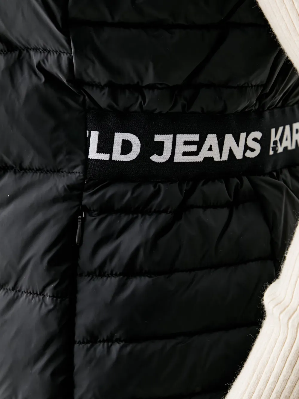 Karl Lagerfeld Jeans logo-print gilet Zwart