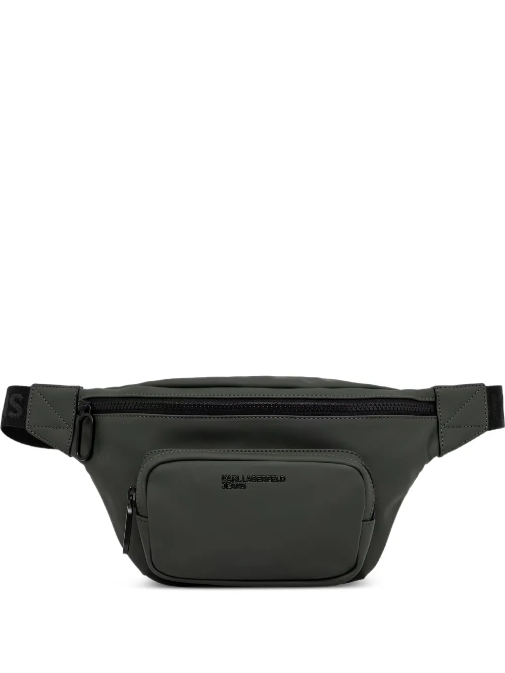Karl Lagerfeld Jeans logo-embossed front-pocket belt bag - Grün