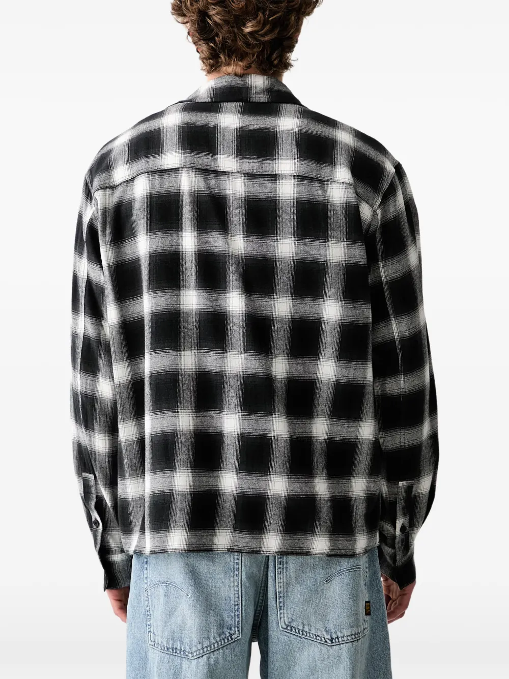 Karl Lagerfeld Jeans Geruit overhemd Zwart