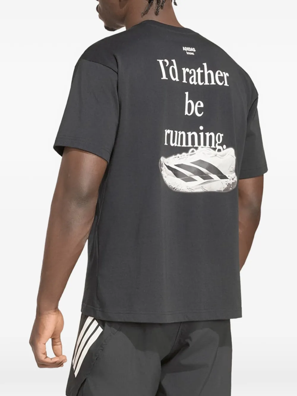 adidas Running Category T-shirt met grafische print Zwart