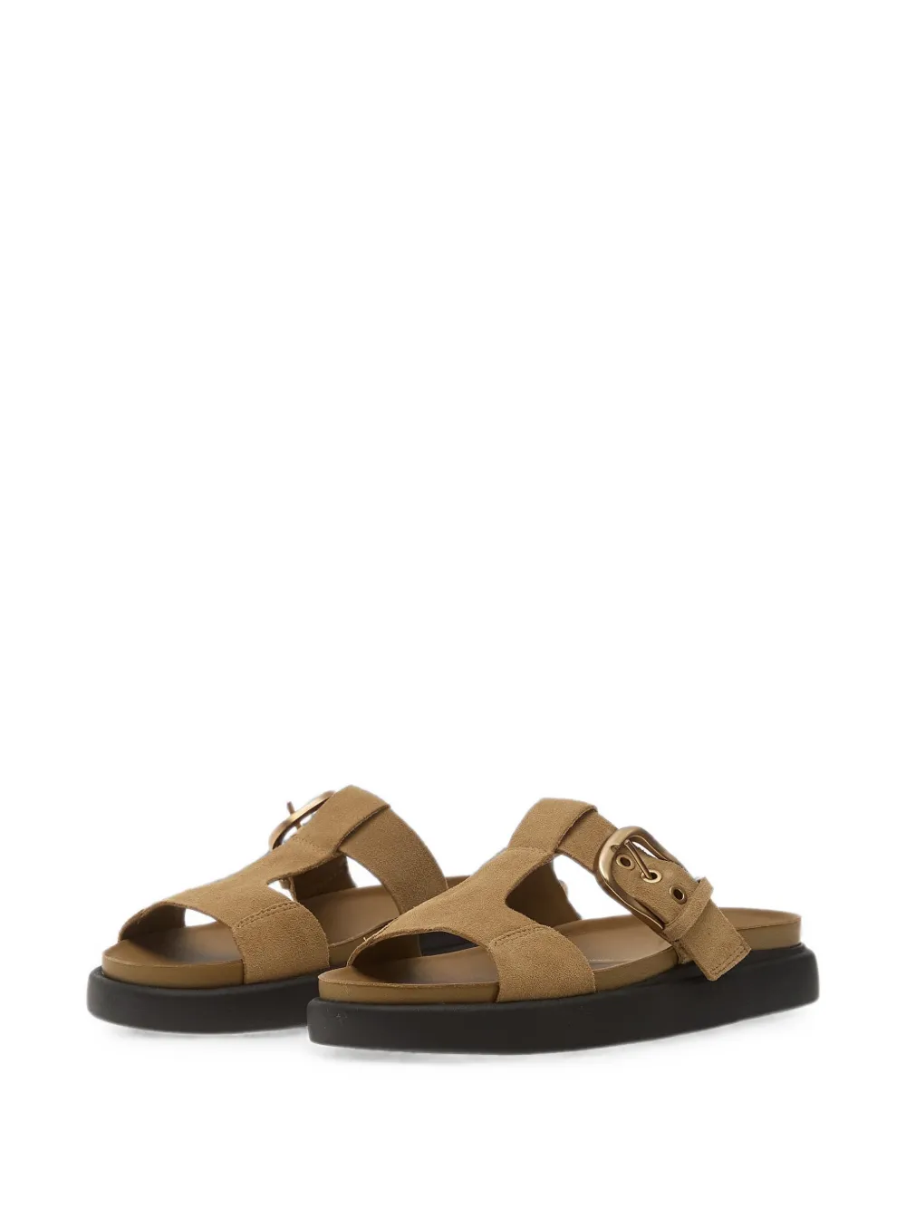 Clarks Aristella West buckle-fastening flat sandals Bruin