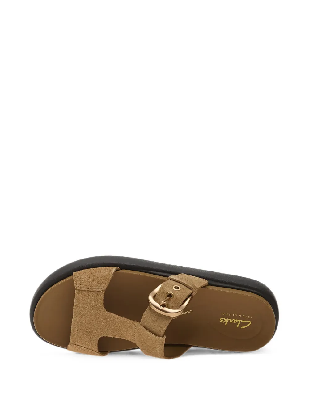 Clarks Aristella West buckle-fastening flat sandals Bruin