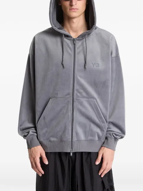 Y-3 velvet zip-up hoodie