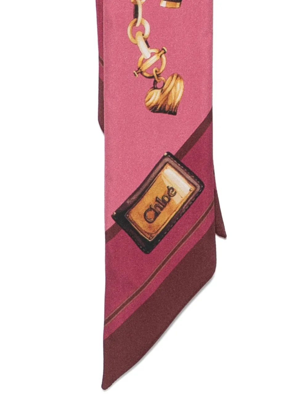 Chloé Zijden sjaal met print Roze