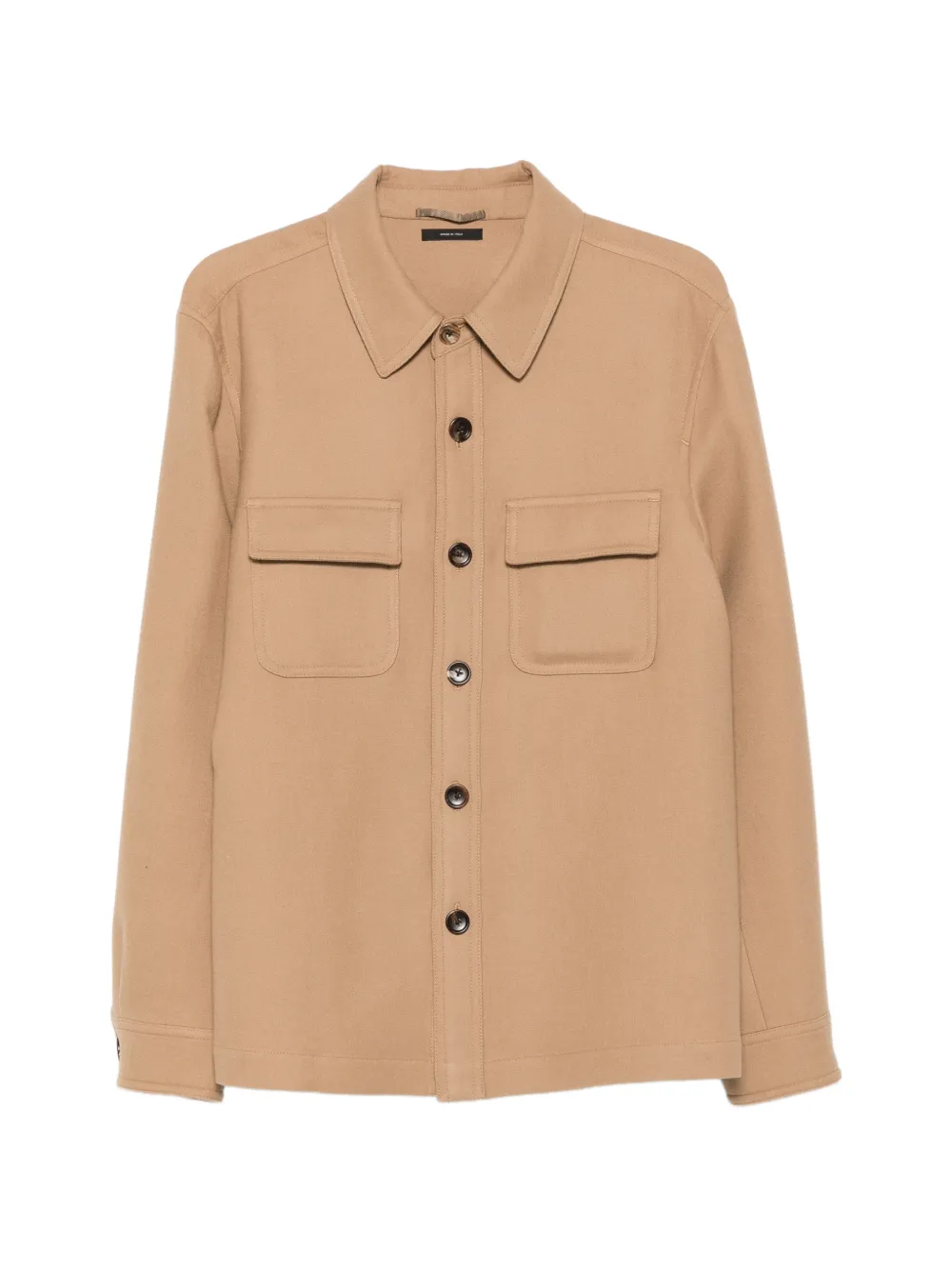 TOM FORD button-up chest-pocket overshirt - Marrone