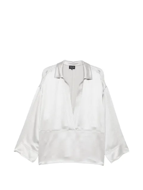 Giorgio Armani blusa manga larga con cuello en V
