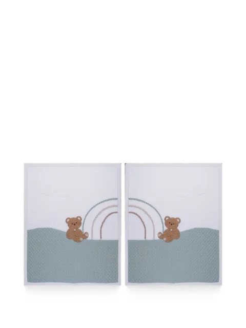 MARLU' couture mascada con parche arcoíris y oso bordado