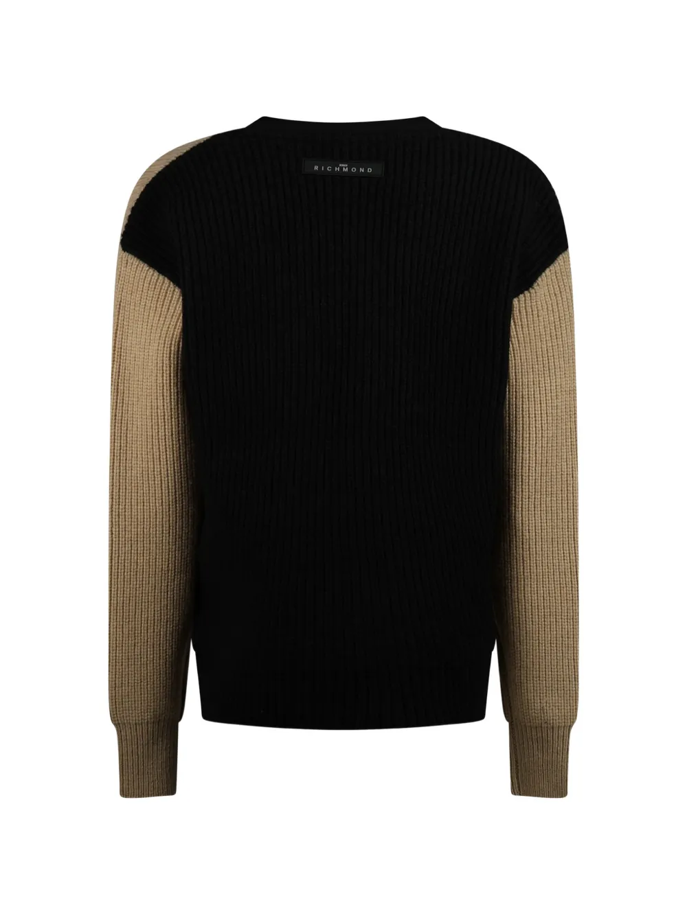 John Richmond Junior Ribgebreid vest Zwart