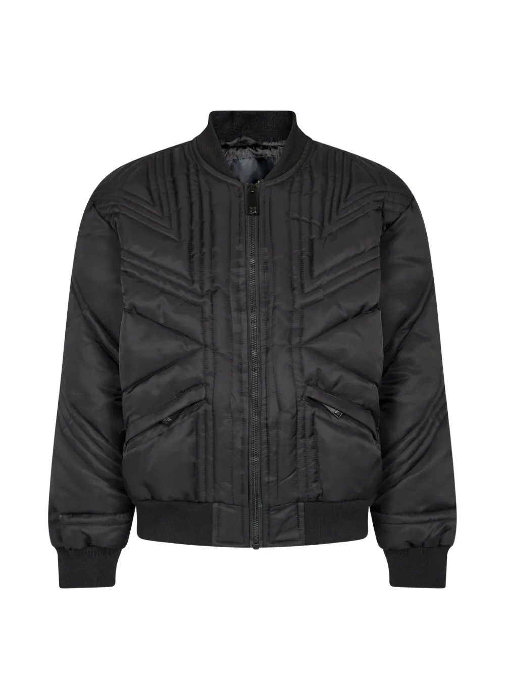 John Richmond Junior Giacca trapuntata con logo ricamato - Nero