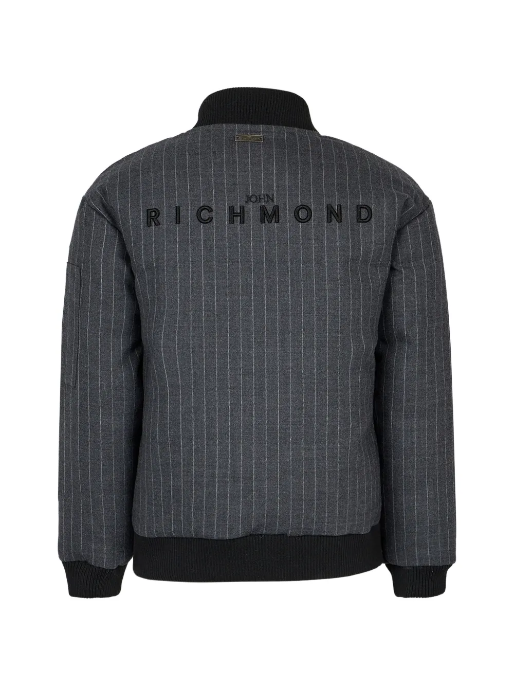 John Richmond Junior Jack met geborduurd logo en krijtstreep Grijs