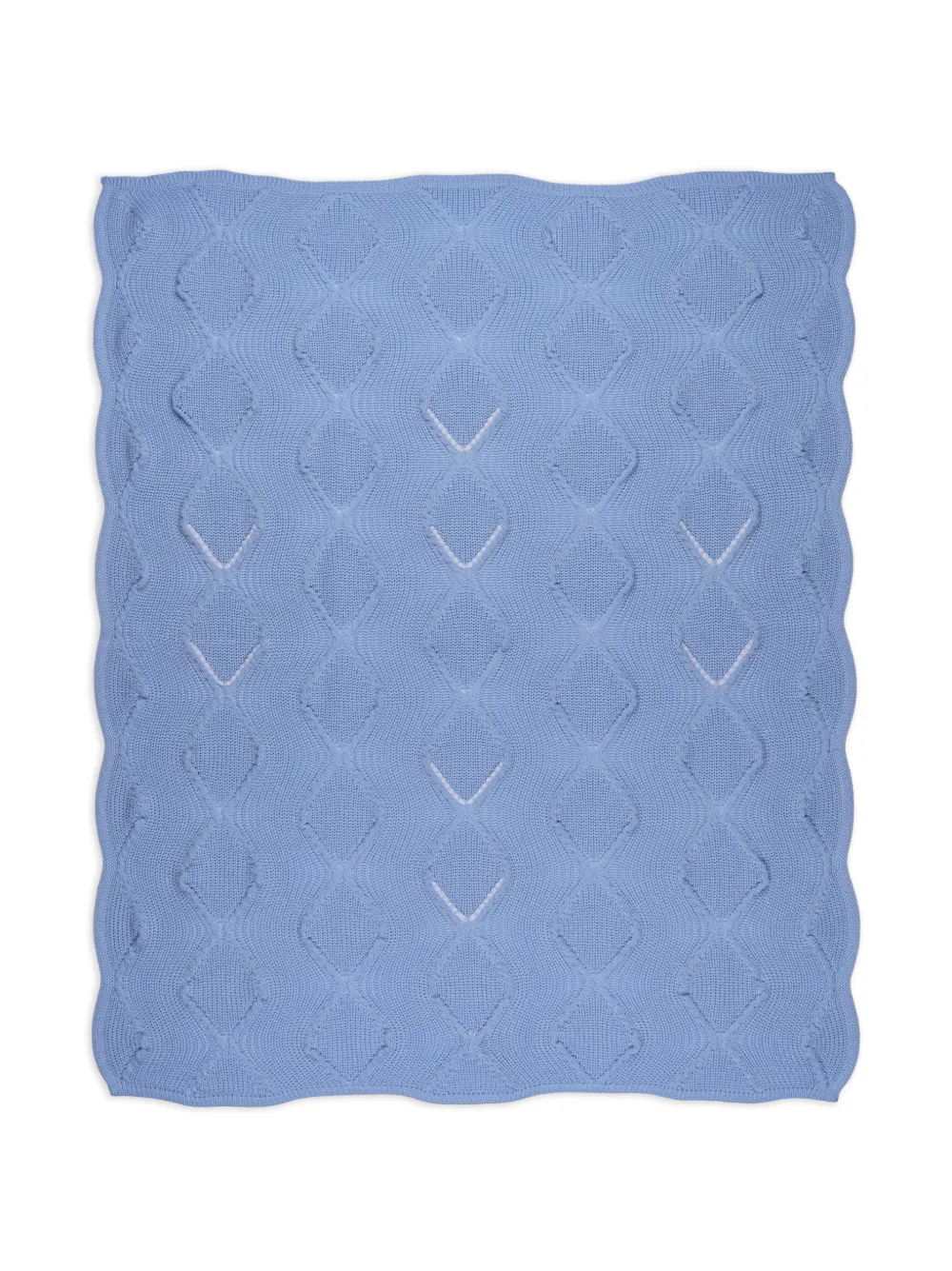 MARLU' couture Sciarpa con orlo a smerlo - Blu