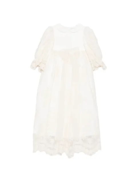 MARLU' couture lace-trimmed bow-detail dress