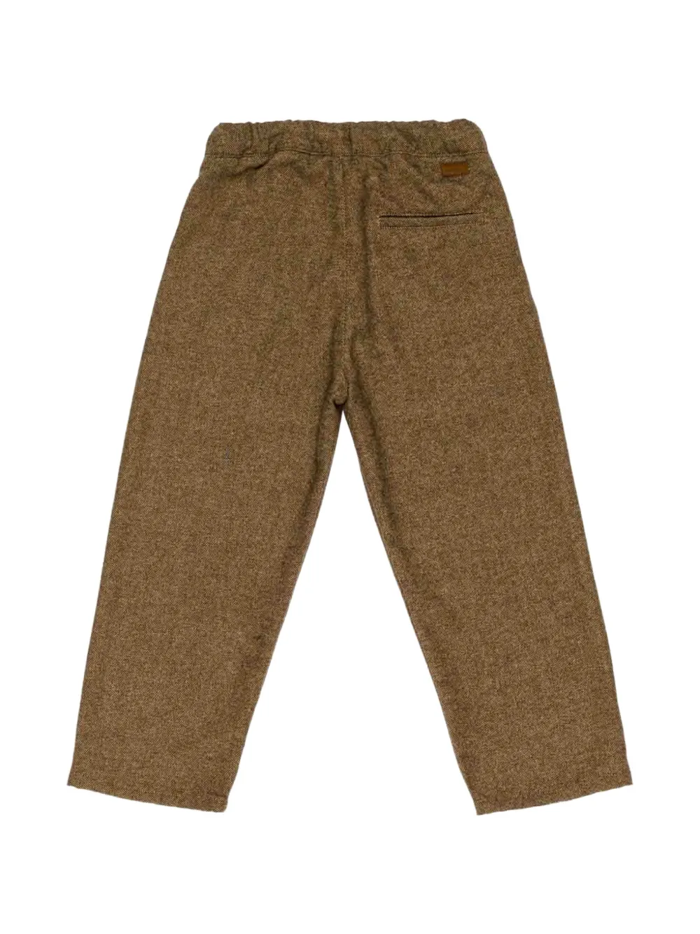 Paolo Pecora Kids Tweed broek met trekkoord Bruin