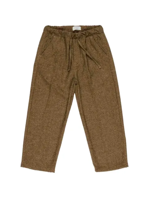 Paolo Pecora tweed drawstring trousers