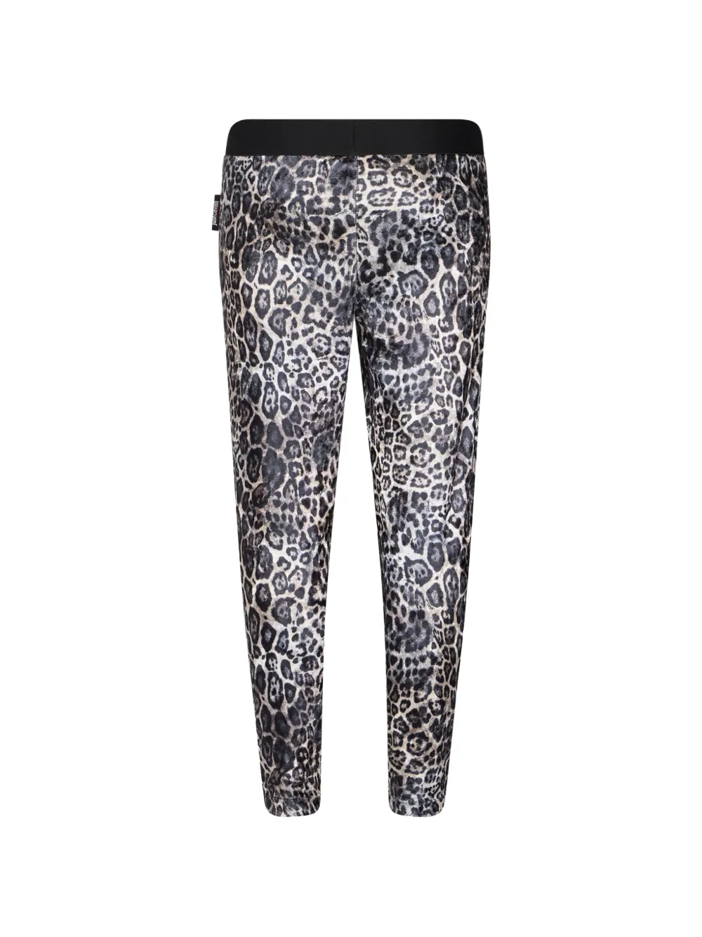 Just Cavalli Kids Broek met luipaard-print en logoband Zwart